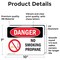 Signmission No Smoking Propane Danger Sign, Vinyl Decal, 10in W x 7in L, 2PK OS-2PACK-DS-D-710-L-1489 - alternate 8